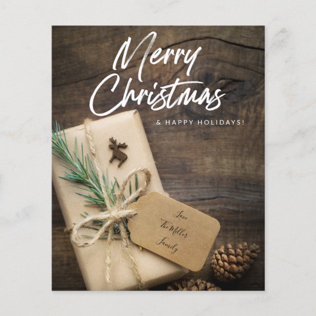 Flyer Presupuestación Rústica de los renos Feliz Navidad (Frente)