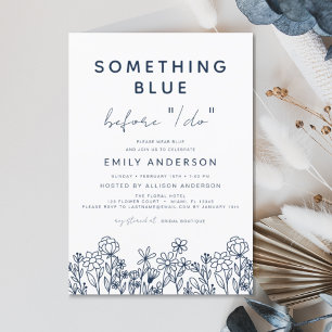 Flyer Presupuestar algo Blue Wildflower Ducha de novias