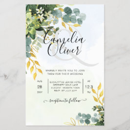 Flyer Presupuestario Verdor Oro Eucalipto deja Boda