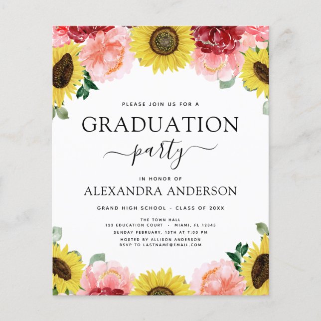 Flyer Presupuesto 2023 Graduación País Girasol (Frente)