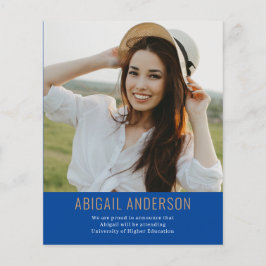 Flyer Presupuesto 2023 Simple Grad Photo Blue Gold Invit