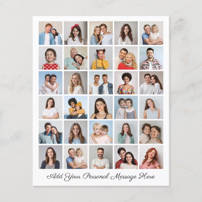 Flyer Presupuesto 30 Collage de fotos Añadir su tarjeta  (Frente)