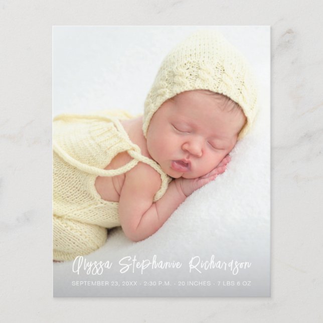 Flyer Presupuesto 4 Invitación multifoto-foto-bebé (Frente)