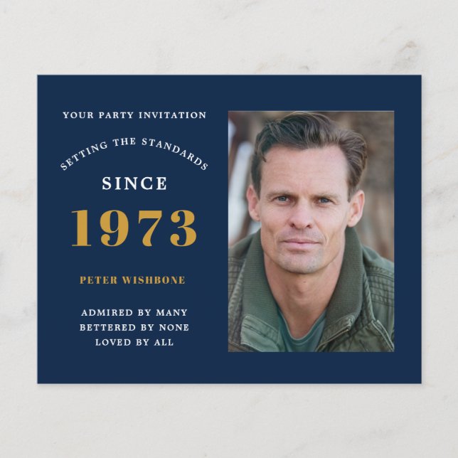 Flyer Presupuesto 50 Invitación de cumpleaños 1973 Foto  (Frente)