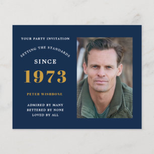 Flyer Presupuesto 50 Invitación de cumpleaños 1973 Foto 