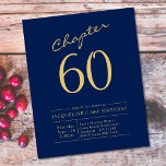 Flyer Presupuesto 60.ª Invitación a la Marina Azul<br><div class="desc">Sofisticada y elegante invitación para cumpleaños de guión. VOLADORES DE INVITACIÓN DE BAJO PRESUPUESTO. *** POR FAVOR NOTE que esta opción de presupuesto es un volante (sin sobres incluidos) por lo tanto el bajo precio - La opción SATIN es la opción más espesa. El diseño tiene una plantilla de texto...</div>