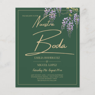 Flyer PRESUPUESTO All-in1 WISTERIA Gold Green BODA Fl