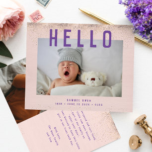 Flyer Presupuesto Anuncio de Nacimiento de Bebé Foto Hel