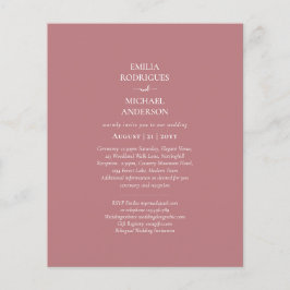 Flyer PRESUPUESTO BILINGÜE Doble Cara BODAS Rosa Polvo