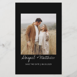 Flyer Presupuesto Blanco Negro Simple Guardar La Invitac