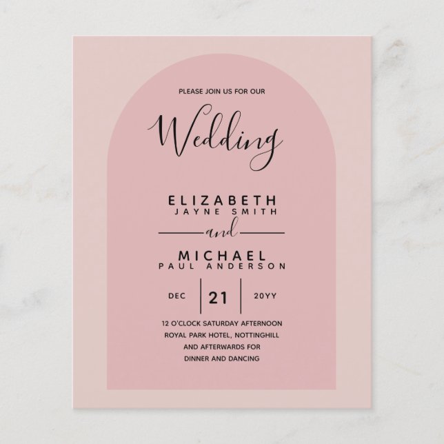 Flyer PRESUPUESTO Boda Bilingüe Español Boda Inglés (Frente)