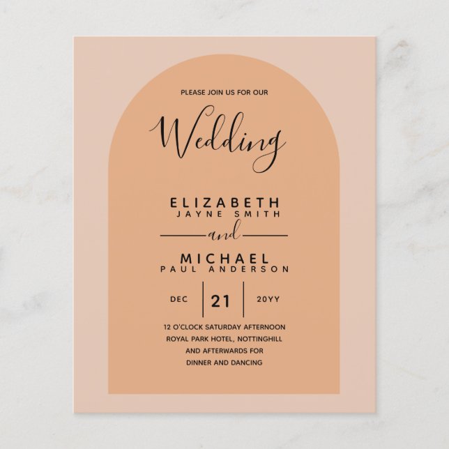 Flyer PRESUPUESTO Boda Bilingüe Español Boda Inglés (Frente)