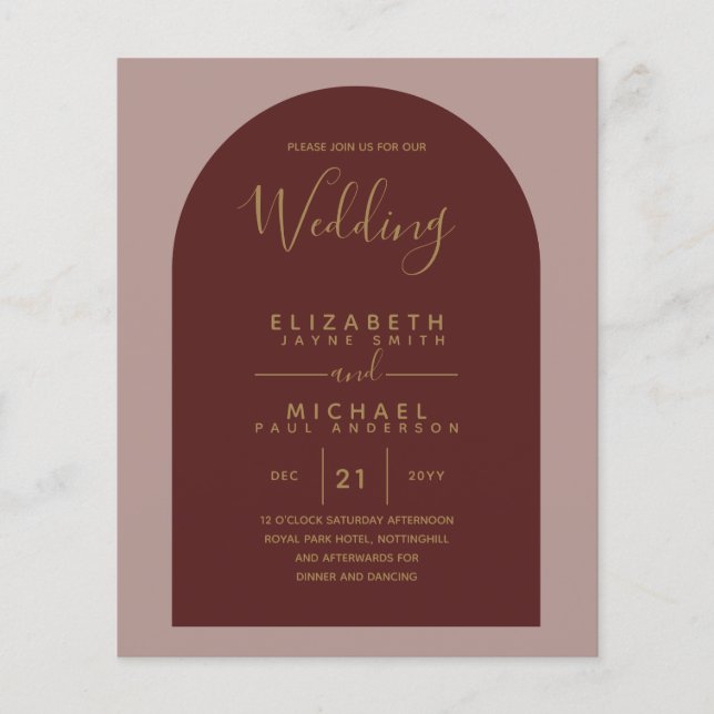 Flyer PRESUPUESTO Boda Bilingüe Español Boda Inglés (Frente)