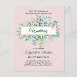 Flyer Presupuesto BODA católica cristiana Verde INVITACI