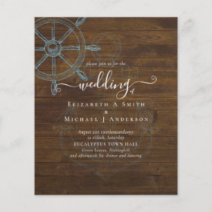 Flyer PRESUPUESTO Boda de las ruedas de los buques náuti