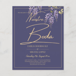 Flyer PRESUPUESTO Boda de Oro Púrpura de Wisteria todo e