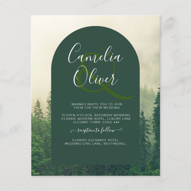 Flyer PRESUPUESTO Boda de Pinos Árboles Ecológicos de la (Frente)