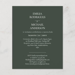 Flyer PRESUPUESTO Boda en Español Bilingüe Inglés