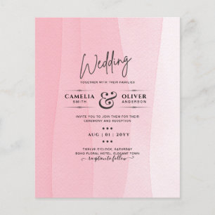 Flyer PRESUPUESTO Boda moderna de hielo rosa
