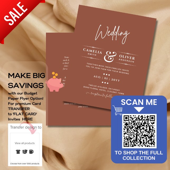 Flyer PRESUPUESTO Boda Monocroma de Terracota Oscura (Subido por el creador)