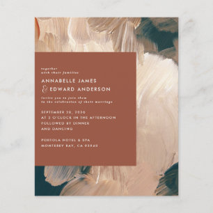 Flyer presupuesto Boda painterly de Terracotta ahorrar l