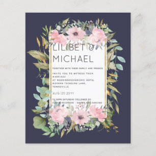 Flyer PRESUPUESTO Boda Rubor Floral Sage Greenery