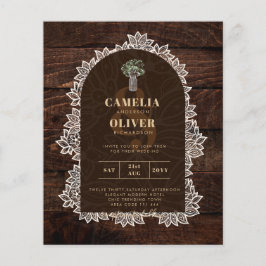 Flyer PRESUPUESTO Boda Rústico de Woodland Wood Lace INV