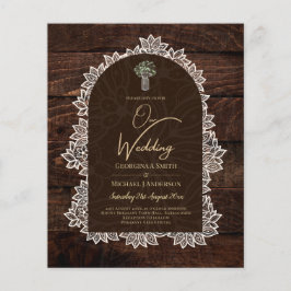 Flyer PRESUPUESTO Boda Rústico de Woodland Wood Lace INV