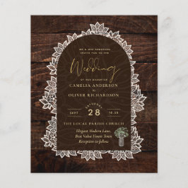 Flyer PRESUPUESTO Boda Rústico de Woodland Wood Lace INV