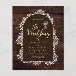 Flyer PRESUPUESTO Boda Rústico de Woodland Wood Lace INV