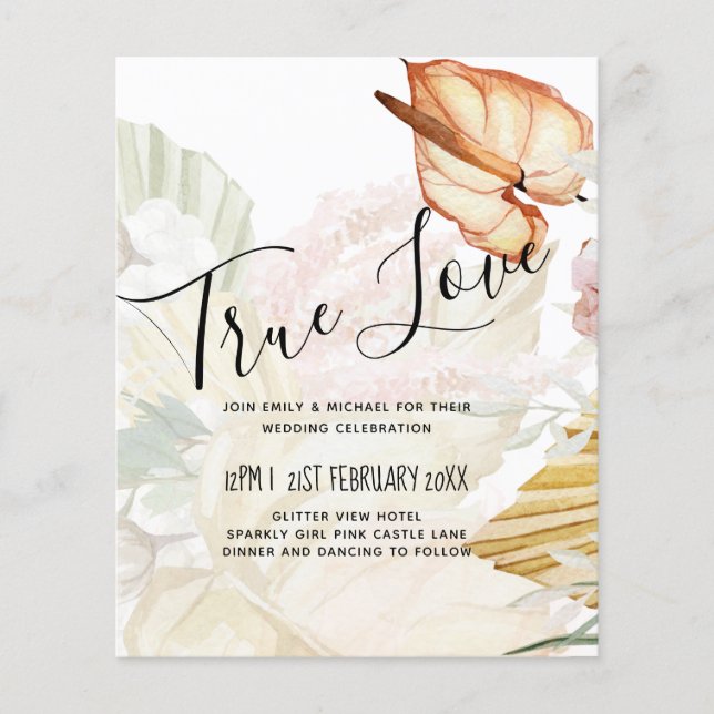 Flyer PRESUPUESTO Boda Tropical Pampas Grass Terracotta (Frente)