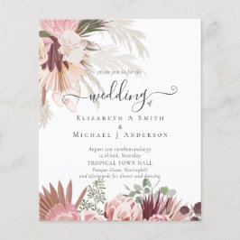 Flyer PRESUPUESTO Borgoña Boda Tropical de Pampas