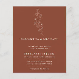 Flyer Presupuesto botánico rústico de Boho Terracotta In