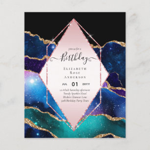 Flyer PRESUPUESTO Brillo Glam Foil Bonito Femenina Cualq