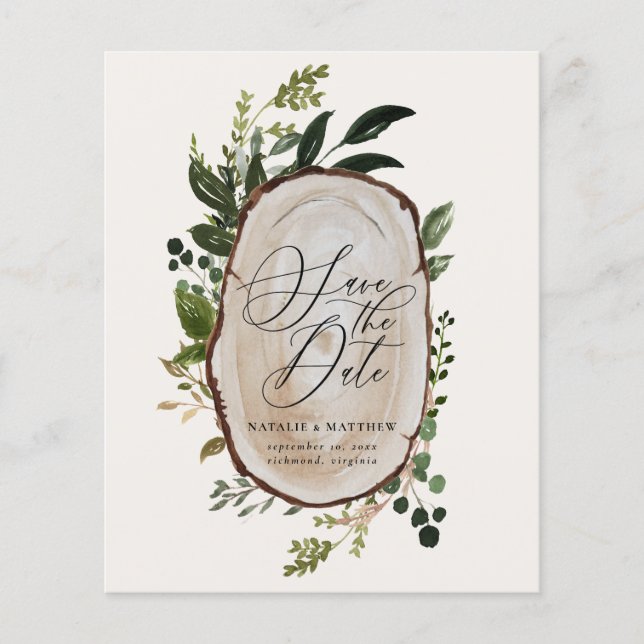 Flyer presupuesto Caída rústica casa de campo boda invit (Frente)