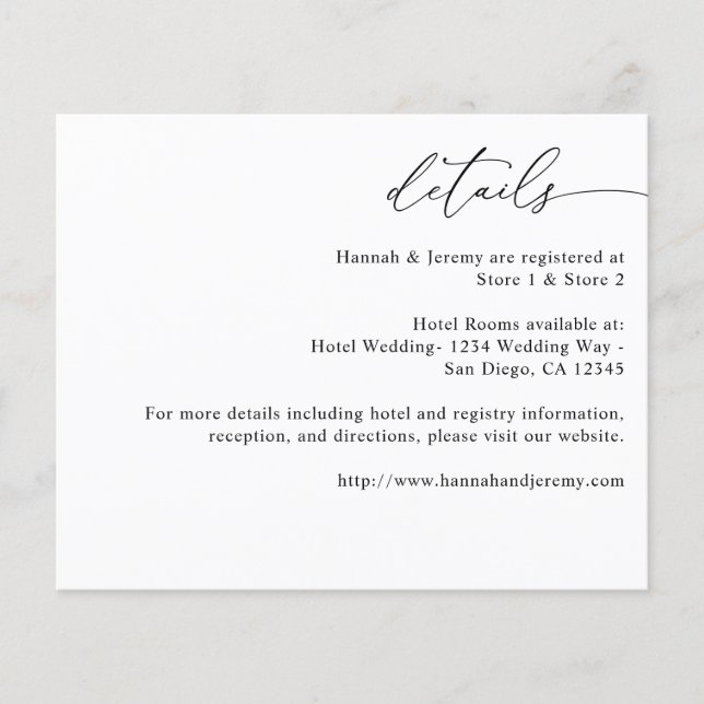 Flyer Presupuesto Caligrafía moderna en blanco y negro 3 (Frente)