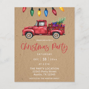 Flyer Presupuesto Camión de Navidad y Luces Faux Kraft F