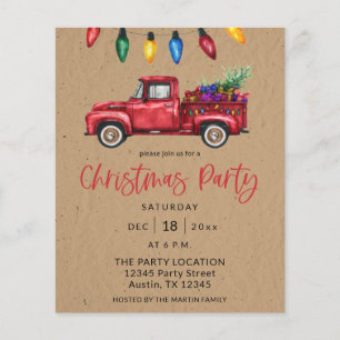Flyer Presupuesto Camión de Navidad y Luces Faux Kraft F