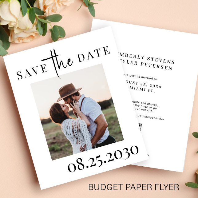 Flyer Presupuesto CÓDIGO QR boda fotográfica moderna aho (Subido por el creador)