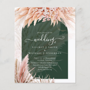 Flyer PRESUPUESTO Coral Pampas Boda Verde Grasa
