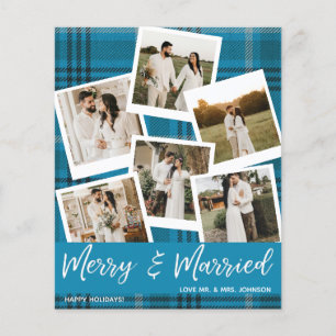 Flyer Presupuesto Cuadros Azules Multi Foto Casados y Al