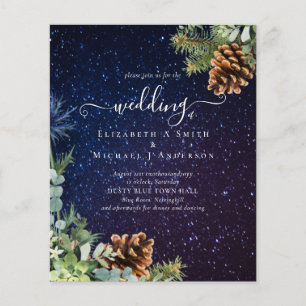Flyer Presupuesto de Boda de Invierno Noche Starry
