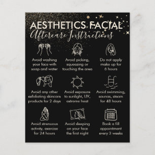 Flyer Presupuesto de cuidado posterior a facial de estét