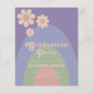 Flyer Presupuesto de fiesta de graduación retro vintage