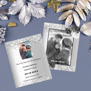 Flyer Presupuesto de fotografía floral plateada Guardar