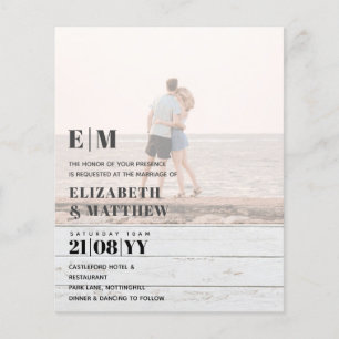Flyer PRESUPUESTO DE Invitación a la boda de la toma de