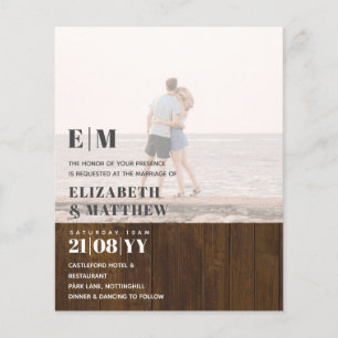 Flyer PRESUPUESTO DE Invitación a la boda de la toma de