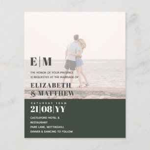 Flyer PRESUPUESTO DE Invitación a la boda de la toma de
