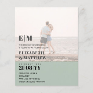 Flyer PRESUPUESTO DE Invitación a la boda de la toma de