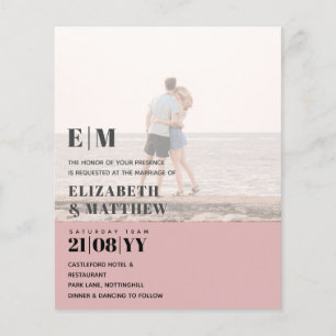 Flyer PRESUPUESTO DE Invitación a la boda de la toma de
